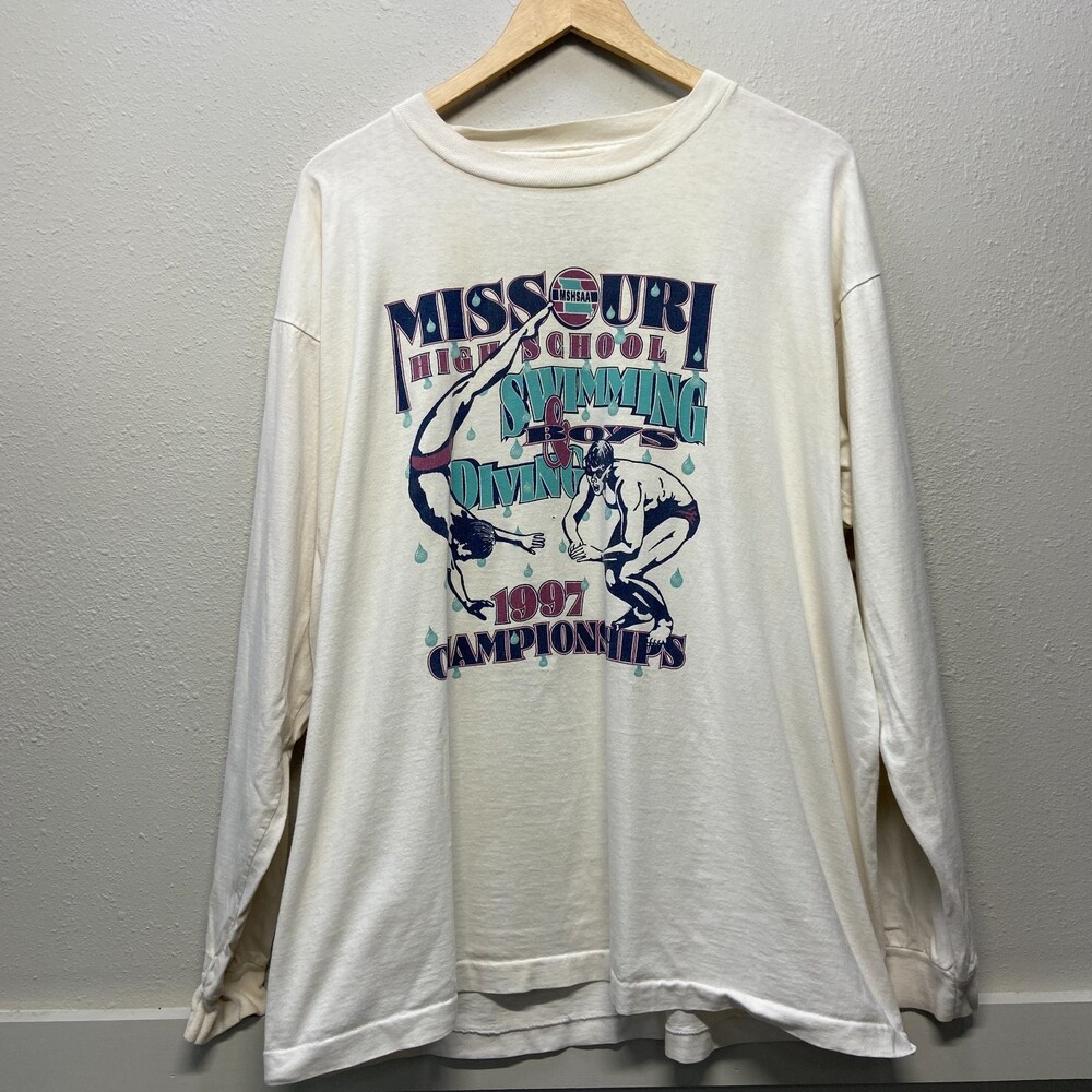VTG Alore 97 Missouri High School Swimming & Diving Long Sleeve T Sz XL
